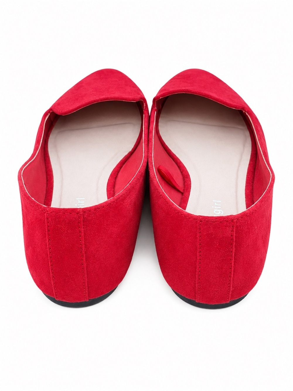 Madden Girl Red Faux Suede Pointed Toe Flats Women’s Size 10M  Slip-On Loafers - Picture 5 of 6